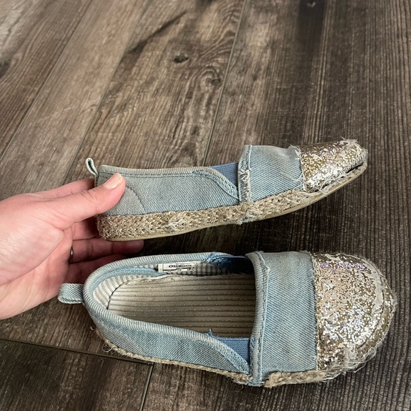 Denim espadrilles with gold toes - Picture 4 of 6